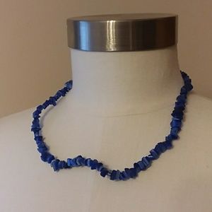 Blue stone necklace, no brand